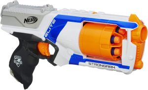 Nerf N Strike Elite Strongarm Toy Blaster with Rotating Barrel, Slam Fire, and 6 Official Nerf Elite Darts for Kids, Teens, & 