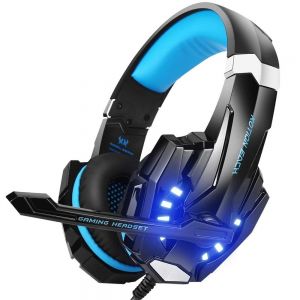 BENGOO G9000 Stereo Gaming Headset for PS4, PC, Xbox One Controller, Noise Cancelling Over Ear Headphones with Mic, LED Light, Bas